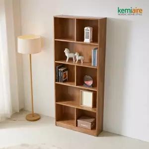 케미에르 오델로 고무나무원목 800 월넛책장 KFZ-962