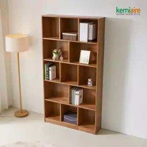 케미에르 오델로 고무나무원목 1000 월넛책장 KFZ-963