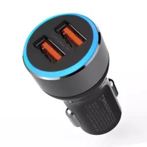 차량용 시거잭 미니 고속 무선 충전기 USB QC