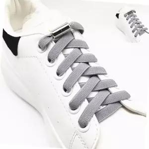 운동화끈정리 납작 신발끈 8MM 캡슐 클립 세트 고무 운동화끈 평끈