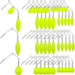 가니 낚시 스피너베이트 매끄러운 스푼 키트 스피너 블레이드 리그 윌로우와 티어드롭으로 미끼 교체