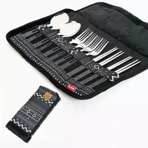 카즈미 커트러리 세트 캠핑 수저 포크 젓가락 4인용 캠핑수저세트 캠핑수저 캠핑용수저세트