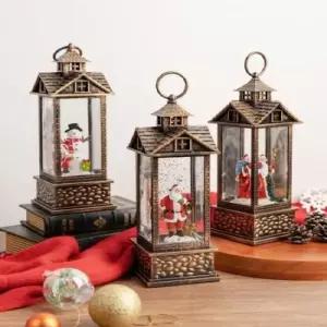 bns 22006 크리스마스 하우스 워터볼 오르골 3type 드므 오르골선물 크리스마스선물