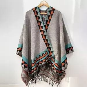 따뜻한 겨울 니트 숄 망토 가디건 케이프 캠핑 패션 캠핑의류 여성가디건 니트가디건