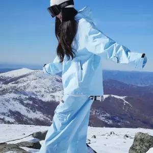 여성용 스키복 세트 상의 겨울 바지 여자 스키 온요네 남자