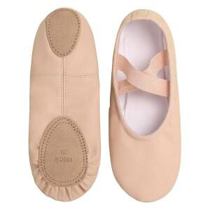 여자 PU 가죽 발레 플랫 발레리나 슬 를 위한 링팅 댄스 슈즈 탄력 있는 끈이 달린