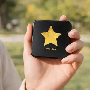 별 미니 휴대용 손거울 접이식 사각 거울