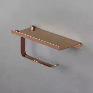 스텐 선반형 휴지걸이 ST-201 로즈골드 화장지걸이 화장실휴지걸이 욕실휴지걸이 l