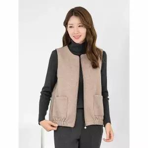 [하프클럽/모슬린]엄마옷 라운드 기모 포켓 밴딩조끼 MQG125281 마담 미시 중