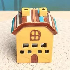 유럽풍 미니하우스 캔들홀더 장식소품 (노랑집) (KYR-W02EF2A)