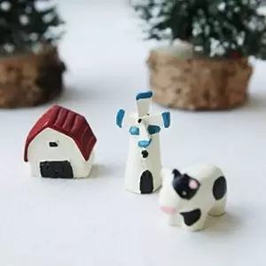 젖소미니어처 빌리지 3종세트 장난감 홈데코 장식소품 (KYR-WA70BDF)