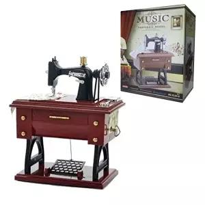 빈티지 엔틱 재봉틀모양 태엽 보석함 오르골 (KYR-W9EECF0)
