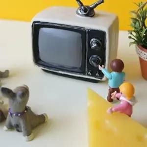 화이트TV 미니어처 피규어 장식소품 홈데코 인테리어 (KYR-W911D99)