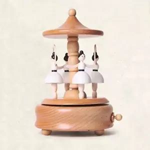 태엽 우드오르골 춤추는 발레리나 원목 뮤직박스 (KYR-WC56547)