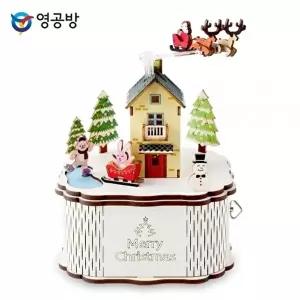 영공방 오르골만들기 DIY 회전 우드 오르골 크리스마 (KYR-WFDD1F5)