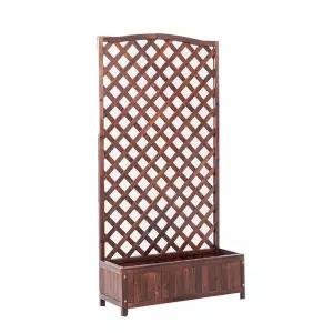 탄화원목 화분박스 트렐리스 정원용 발코니 파티션형