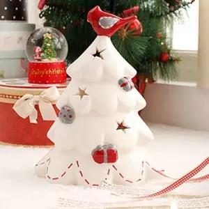 크리스마스 예쁜 트리 촛대 초받침 도자기 장식 소품 (KYR-WB6AD97)