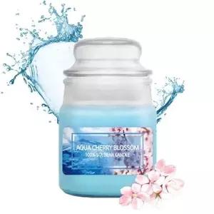 실내방향제 향초 소이캔들 유리병 90g 아쿠아체리 (KYR-WB86741)