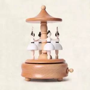 태엽 우드오르골 춤추는 발레리나 원목 뮤직박스 (KYR-WC56547)