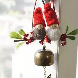 벽에 걸어 장식할수 있는 산타 레드후드 도어벨 (KYR-W519B03)