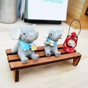 맥주 코끼리 미니어처 세트 인테리어 소품 장식 (KYR-W80E38B)