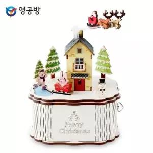 영공방 오르골만들기 DIY 회전 우드 오르골 크리스마 (KYR-WFDD1F5)