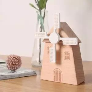 너도밤 원목 풍차 뮤직박스 오르골 (KYR-WA42817)