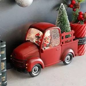 크리스마스 자동차모양 워터볼 오르골 은은한 led조명 (KYR-W9B035A)