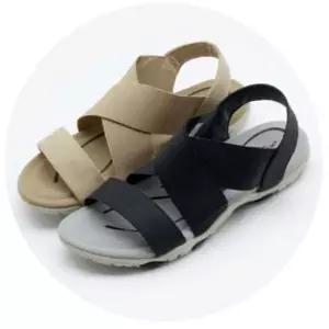 [하프클럽/]여성 샌들 샌달 푹신한 키높이 스트랩 스포츠