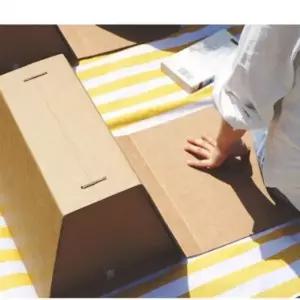 종이 휴대용 등받이의자 2개입 매가토트 종이등받이의자 휴대용 등받이 피크닉 행사용 야외용