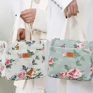 [보리별] 플라워 보냉백 쿨러가방 예쁜 도시락가방 직장인 런치백 피크닉 쿨러백 보온보냉백