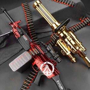 샤크팡 전동 따발 개틀링 자동 소프트건 탄피 기관