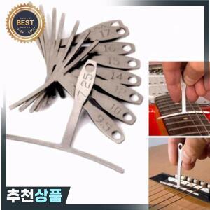 실버 9 개/대 일렉트릭 기타베이스 넥 지판 와이어 곡률 문자열 조정 측정 캘리퍼스 나무 기타