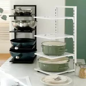 카밀리아 높이조절 후라이팬 프라이팬 정리대 4단 다용도 스탠드