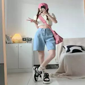 반바지 신상 밴딩바지 핫팬츠 면바지 5부반바지 여름 rPF7+7ZSR