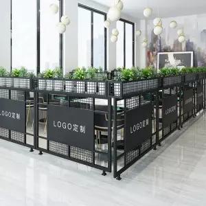 카페 칸막이 파티션 맞춤 화분 심플 테이블 철제