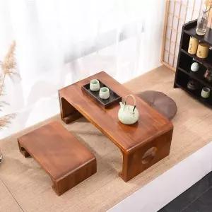 원목 차 테이블 찻집 북유럽 거실 횟집 책상 다탁 좌탁 엔틱 통나무 다도 일본식 가정용 우