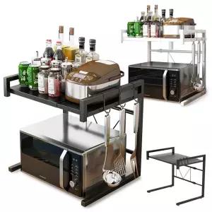 튼튼한 2단 전자렌지 폭조절 선반 렌지대 다이 수납장