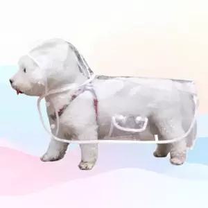 강아지 레인코트 애견비옷 투명 후드형 올인원우비 반려동물우비 반려동물용품