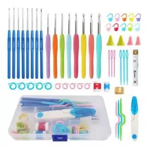 뜨개질 세트 풀 용품 코바늘 골무 카운터 가위