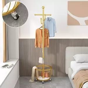 십자 이동식 행거 스탠드 옷걸이 옷장 선반 철제 헹거 (KYR-WD6B2DE)