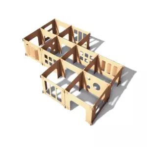 골판지 미로 종이 이동식 조합 아지트 연결 텐트