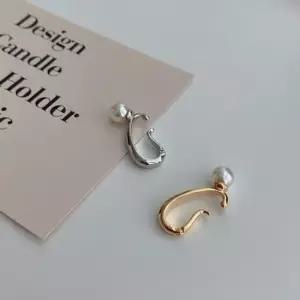 진주 라인 귀걸이 볼 심플 이어커프 귀찌 이어링 악세 귀찌 이어커프 안뚫는귀걸이