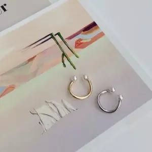 귀찌 귀걸이 이어커프 펄 미디움 웨이브 피어싱 안뚫 귀찌 이어커프 안뚫는귀걸이