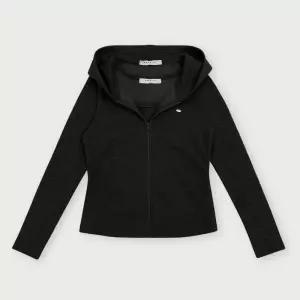 행텐 여성 슬리브리스 후드집업 셋업블랙