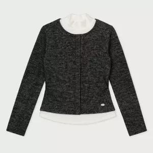 행텐 여성 레이어드 터틀넥 티셔츠다크그레이