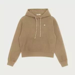 행텐 여성 메탈 와펜 후드티셔츠베이지