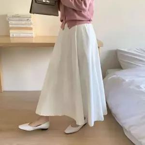 [하프클럽/옷자락]여자 하이웨스트 A라인 뒷밴딩 롱 스커트 치마