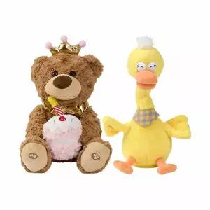 [보리보리/캐스B]플레이 춤추고말하는인형2종(1092set)(말하는오리인형+생일축하해아기곰