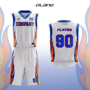 OLANE 농구복 전사유니폼(BBJS003) 화이트 [단체주문]